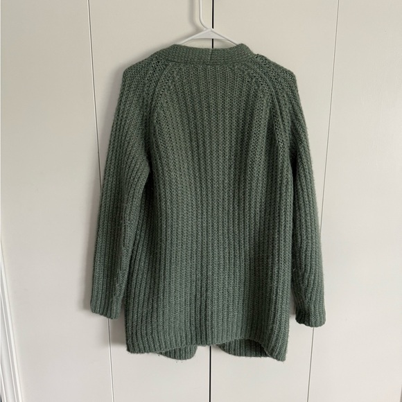 Vince Green Ribbed Knit Chunky Cardigan Sweater - Picture 8 of 9